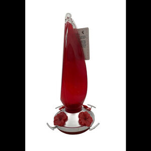 Ultimate Innovations Glass Teardrop Hummingbird Feeder
